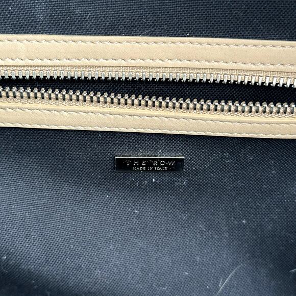 The Row Small Bowler Bag Sabbia Nude Tan Leather Top Handle Satchel Handbag - Picture 8 of 11